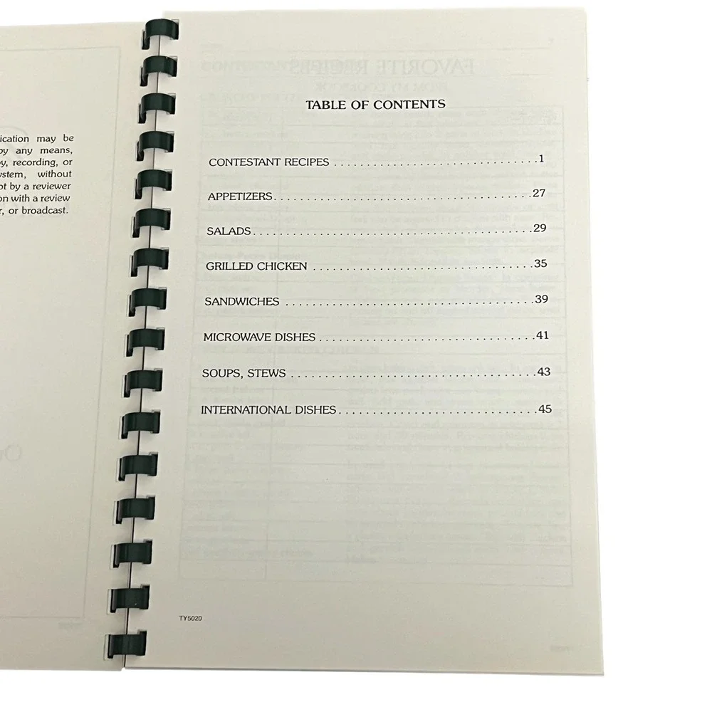 Tyson Classic Chicken Cookbook 1994‎ Spiral Bound Vintage Recipe Book Retro